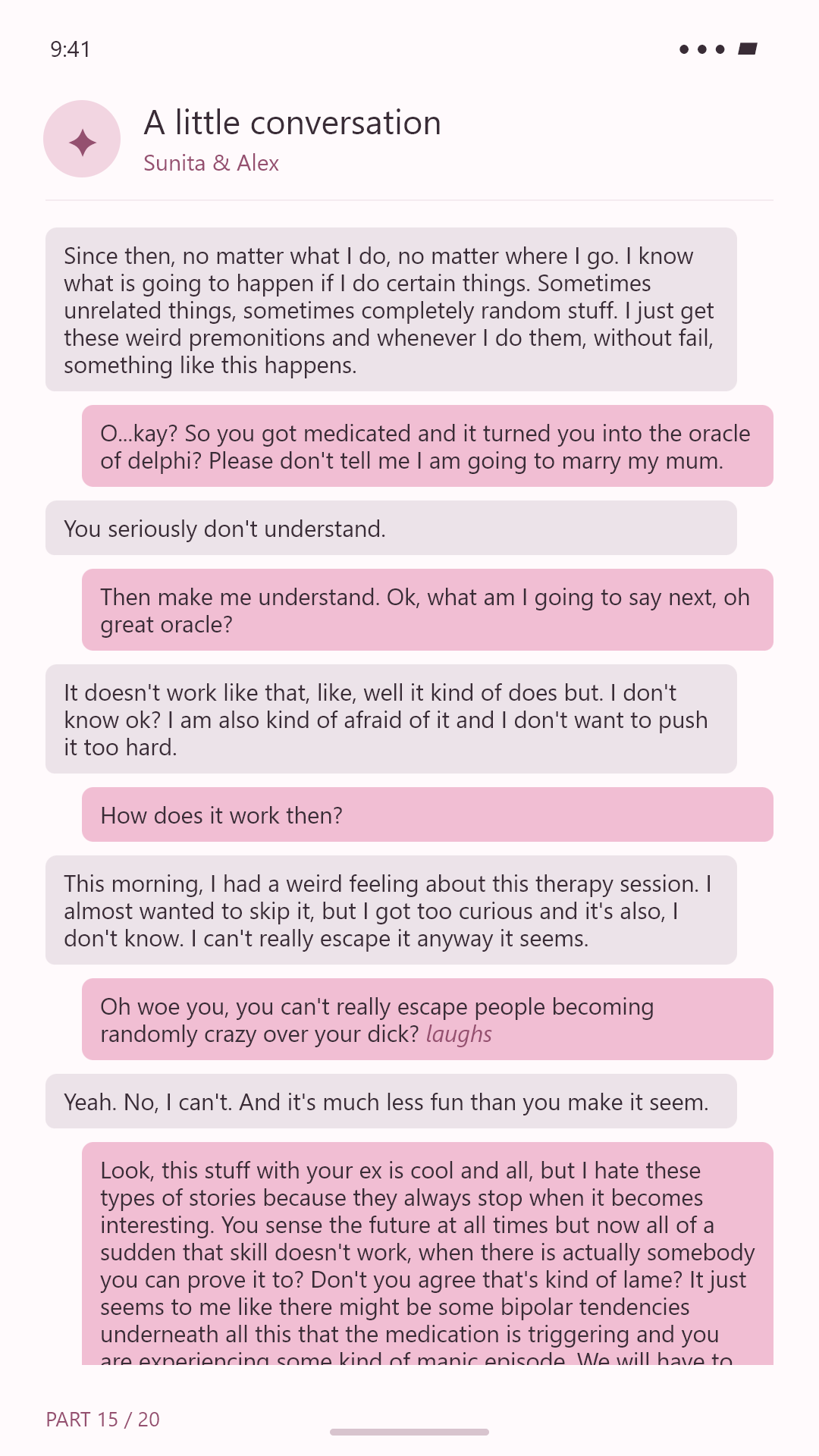 My new therapist is finally getting to the bottom of it | Part 1 | [text-heavy, slow-burn], image 15