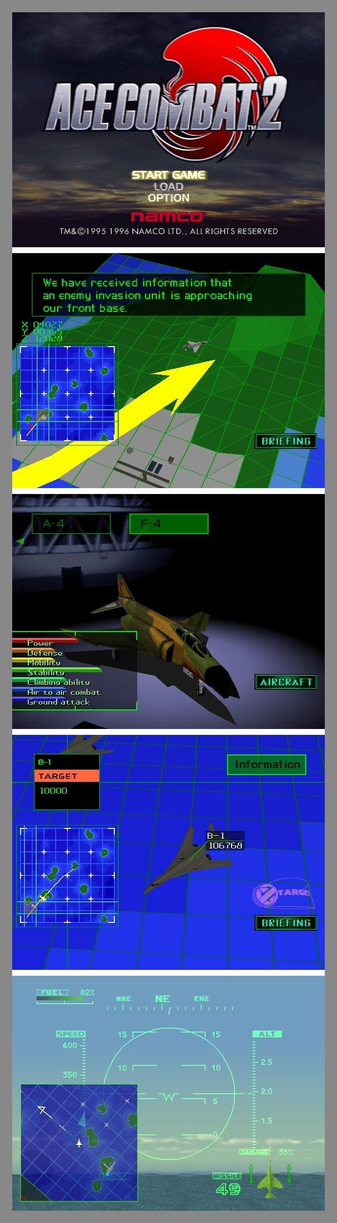 Image For Post | **Remake**
A remake for the Nintendo 3DS, Ace Combat: Assault Horizon Legacy, was released in 2011 in North America and Europe, and in 2012 in Japan, where it was renamed Ace Combat 3D: Cross Rumble. Assault Horizon Legacy features a complete revamp of the game's storyline, alongside the addition of cutscenes, voice acting and remade level designs. It also adds several new fighters not found in the original, including the Boeing F-15SE Silent Eagle and the Sukhoi PAK FA..Despite its namesake, it has very little in common with its predecessor Ace Combat: Assault Horizon. It was followed by a 2015 update called Ace Combat: Assault Horizon Legacy +, adding amiibo support and updated control handling for the New Nintendo 3DS.


**Alternate Titles**
"皇牌空战2" -- Chinese spelling (simplified)"エースコンバット2" -- Japanese Spelling