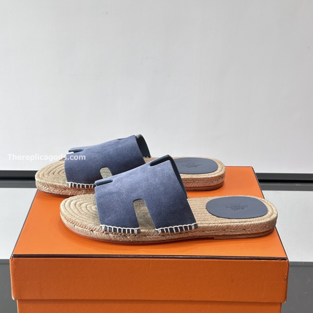 ANTIGUA SANDALS BLUE SUEDE GOATSKIN - HS149