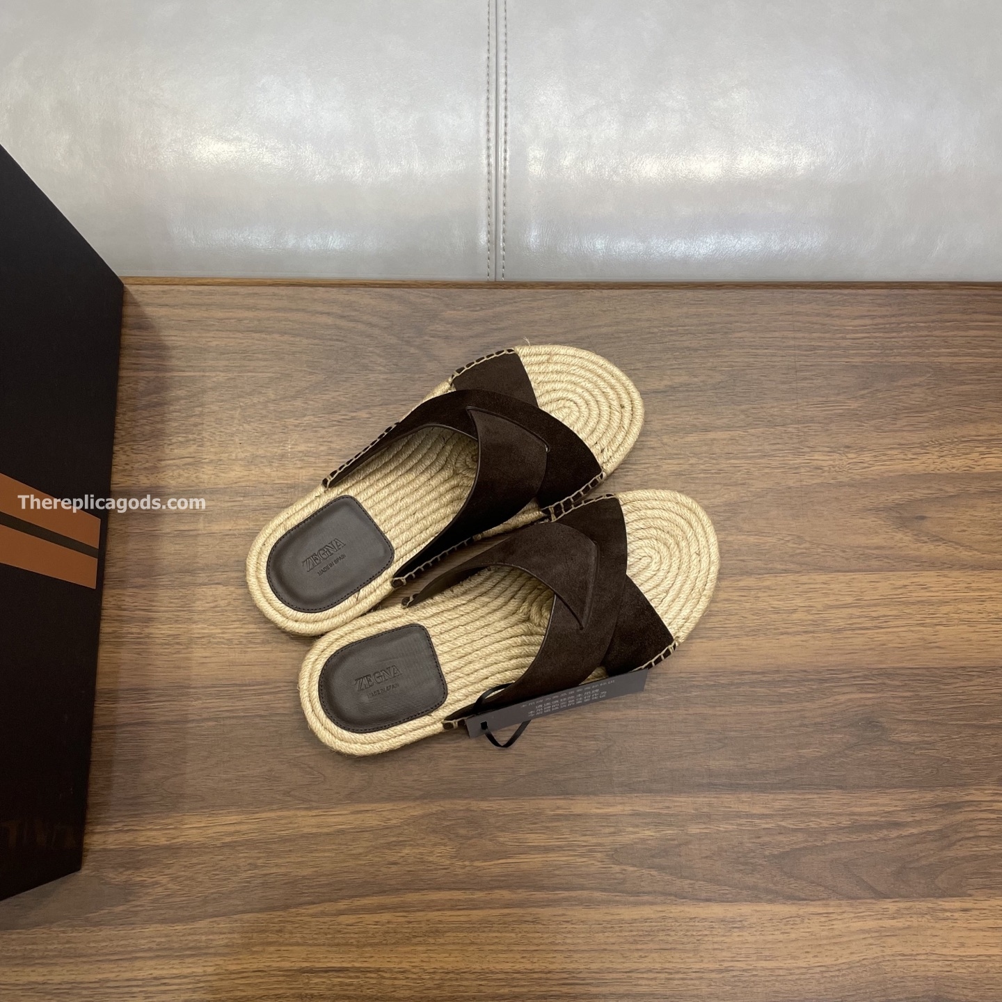 PANAREA LEATHER SANDALS IN BROWN - ZNS4