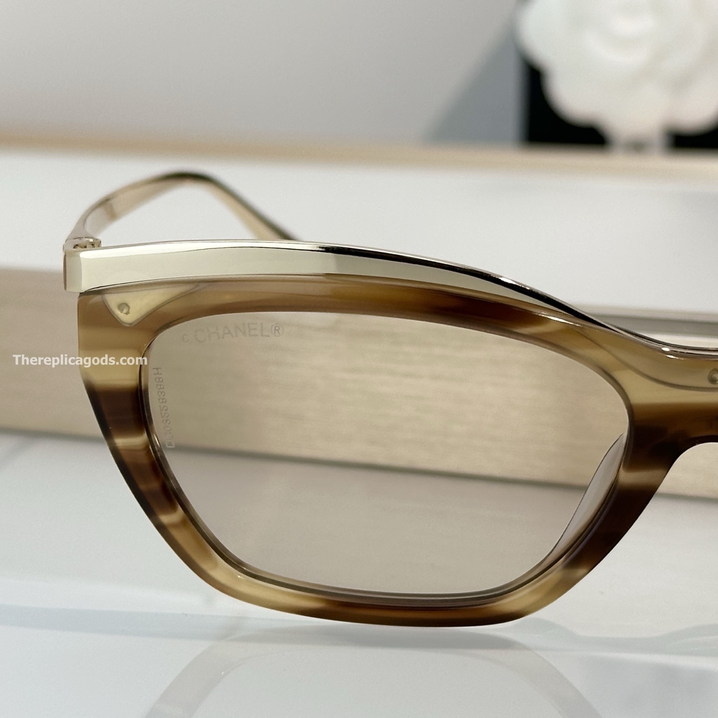 CAT-EYE SUNGLASSES IN LIGHT BROWN - SG335