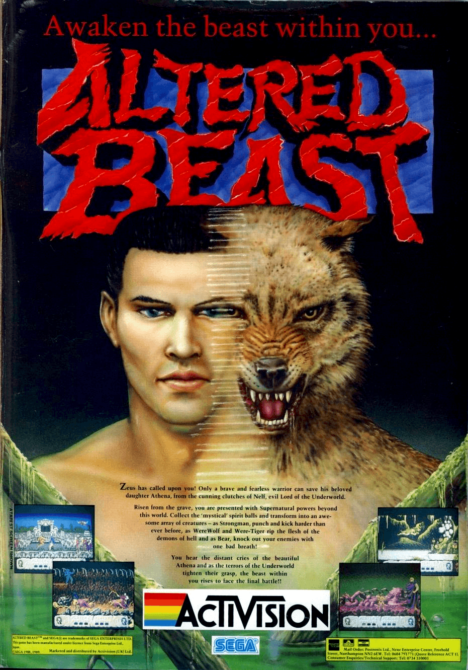 Image For Post | The game is set in Ancient Greece, and follows a centurion who is resurrected by Zeus to rescue his daughter Athena. In order to save his daughter, Zeus transforms the centurion into beasts with the use of power-ups. 

The game can be played in single player mode, or in same-screen multiplayer co-op mode.