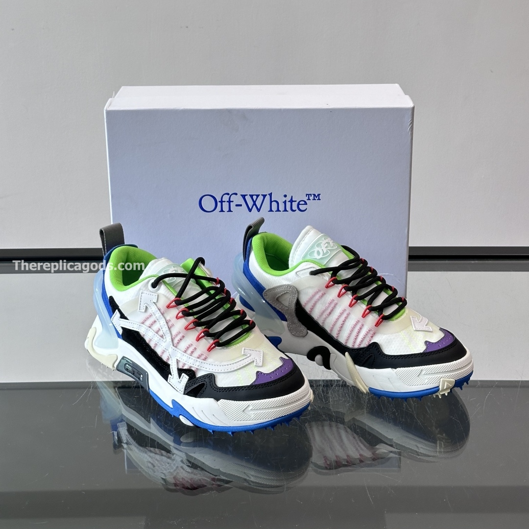 ODSY-2000 SNEAKERS IN WHITE, BLACK AND BLUE - OW94