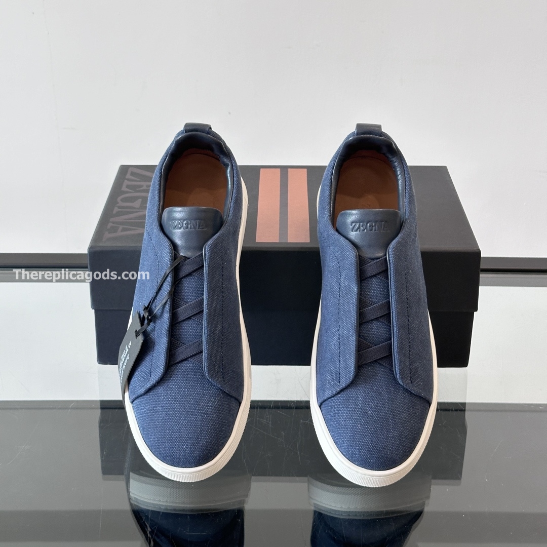 UTILITY BLUE SUEDE TRIPLE STITCH SNEAKERS