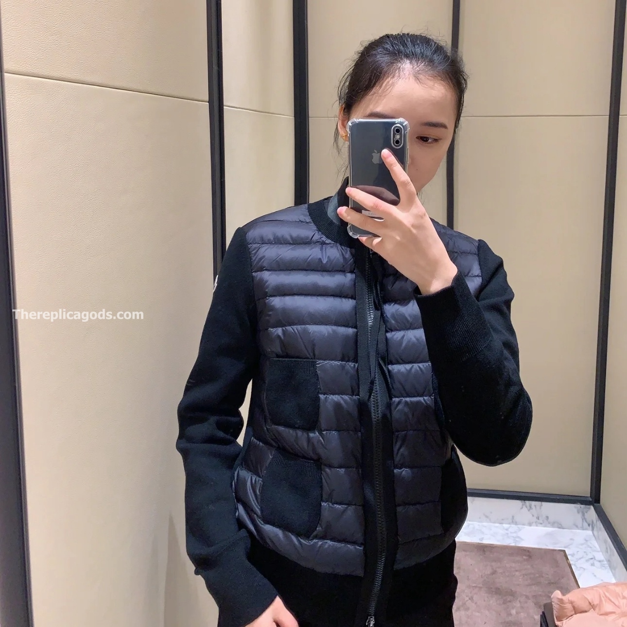 TRICOT WOOL BLEND CARDIGAN IN BLACK - JK984