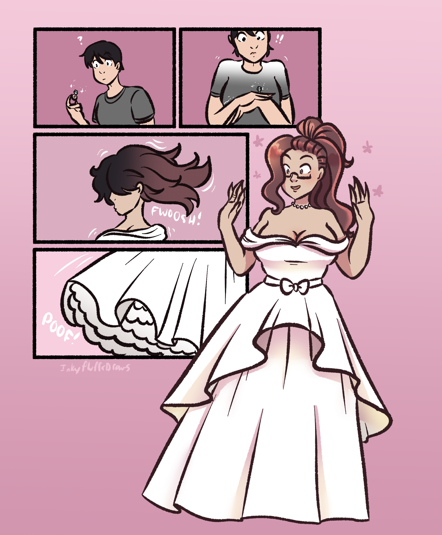 [Bride/TGTF] Bridal Gown by InkyFluffsDraws : r/Inanimate_TFs