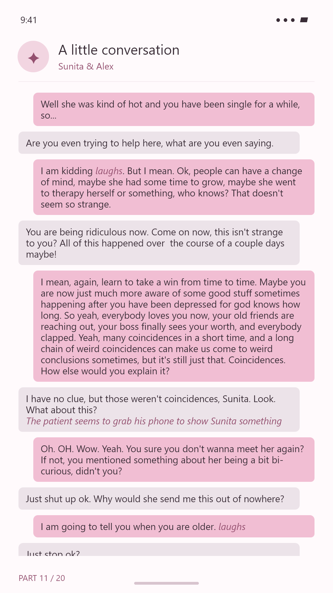 My new therapist is finally getting to the bottom of it | Part 1 | [text-heavy, slow-burn], image 11