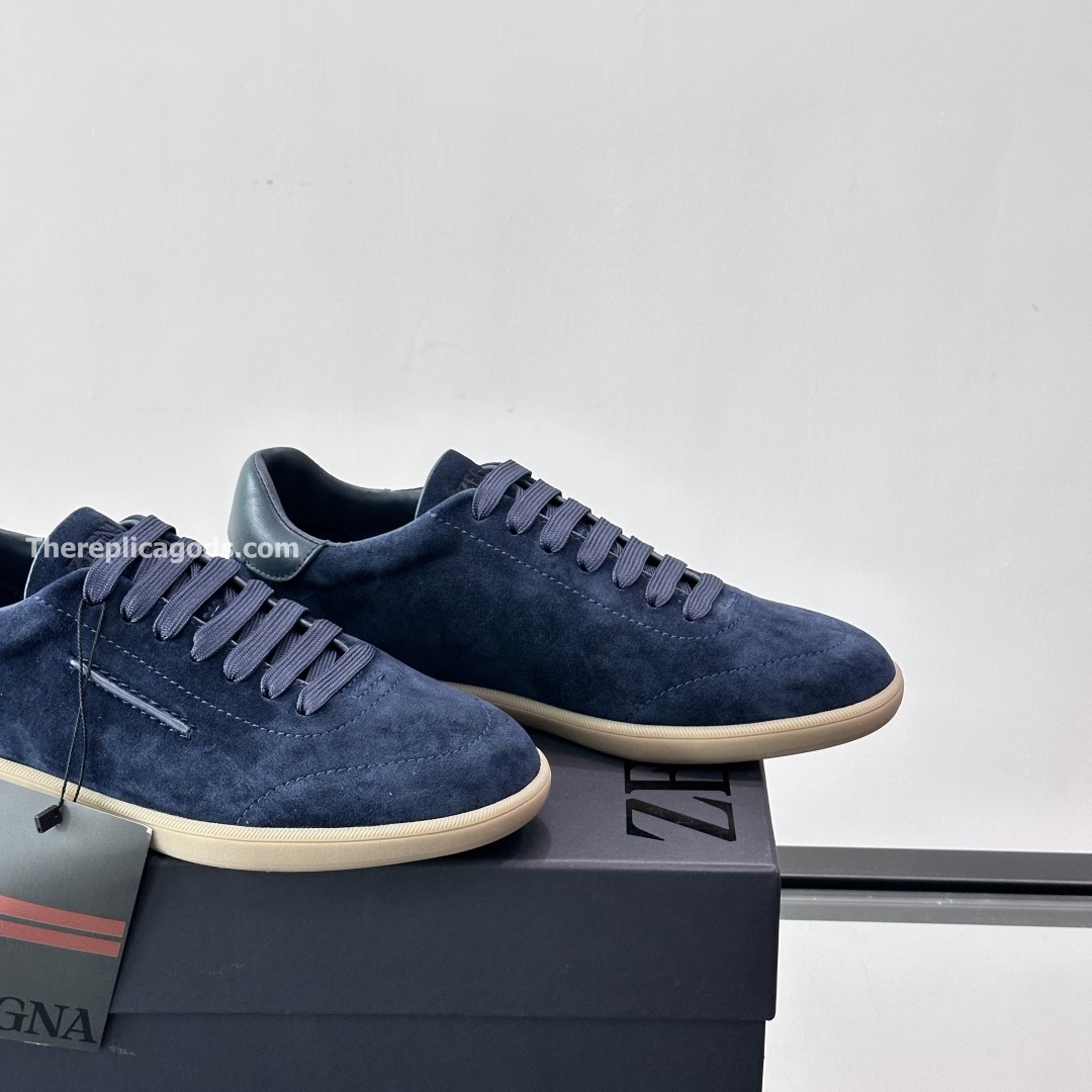 232 SUEDE SNEAKERS BLUE LEATHER, photo 8