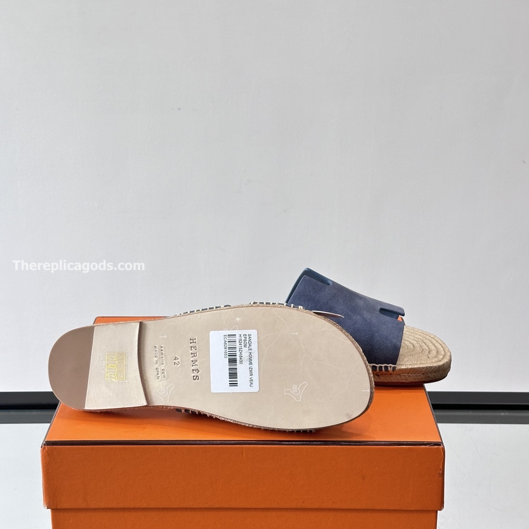 ANTIGUA SANDALS BLUE SUEDE GOATSKIN - HS149