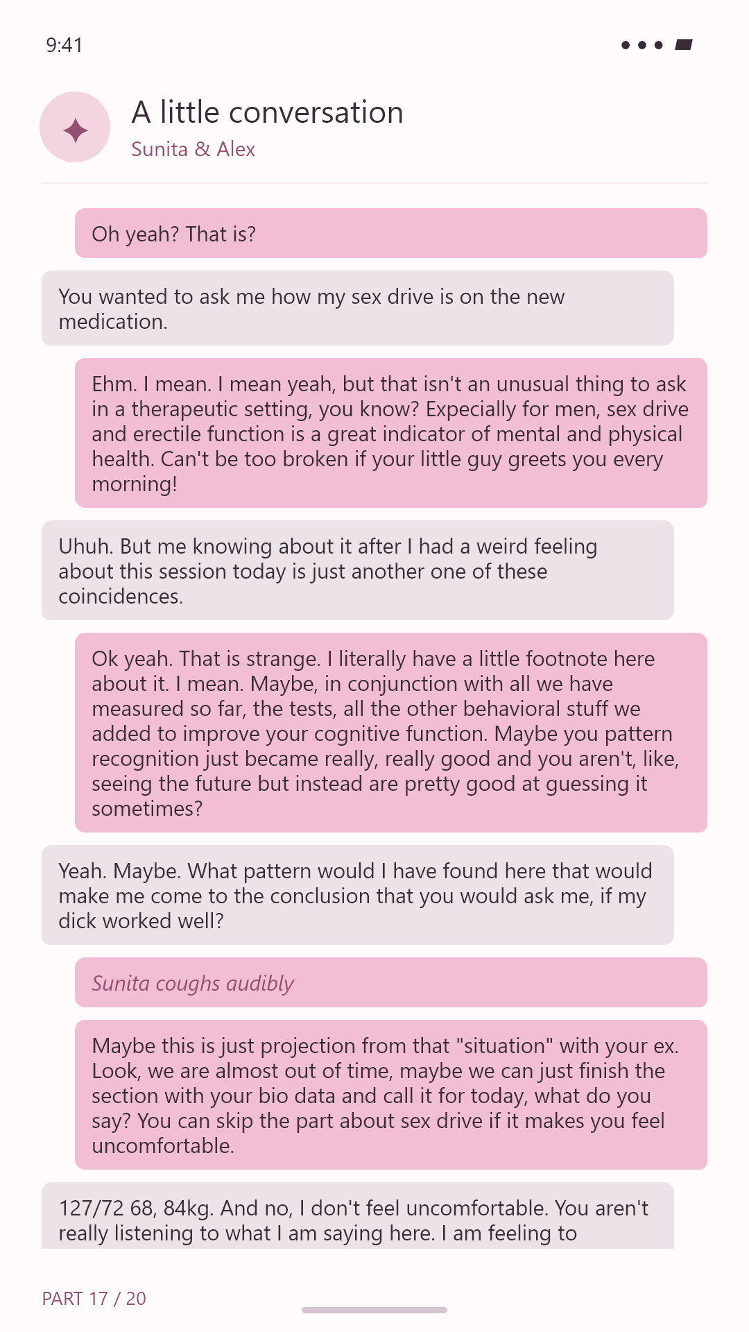 My new therapist is finally getting to the bottom of it | Part 1 | [text-heavy, slow-burn], image 17