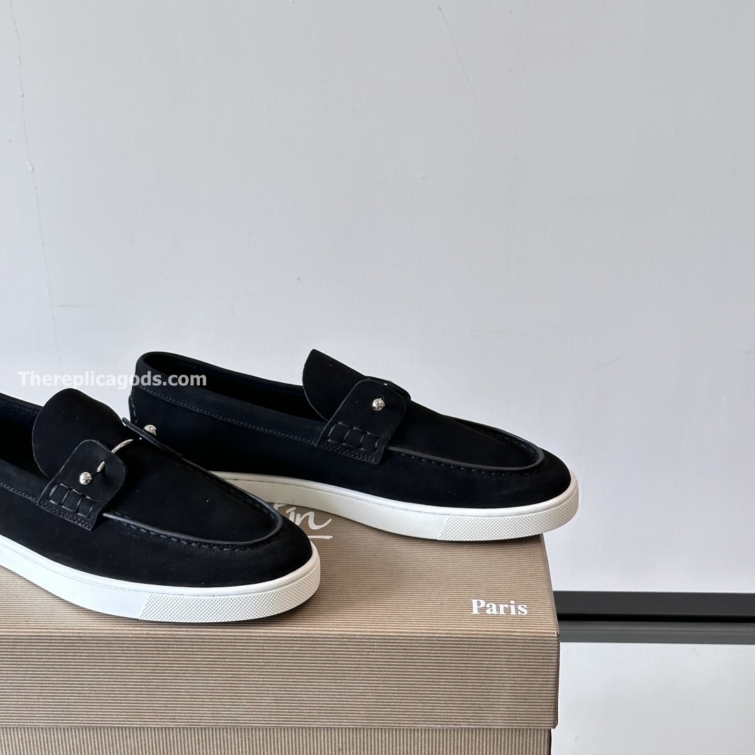 CHAMBELIBOAT BOAT SHOES IN BLACK - CL169