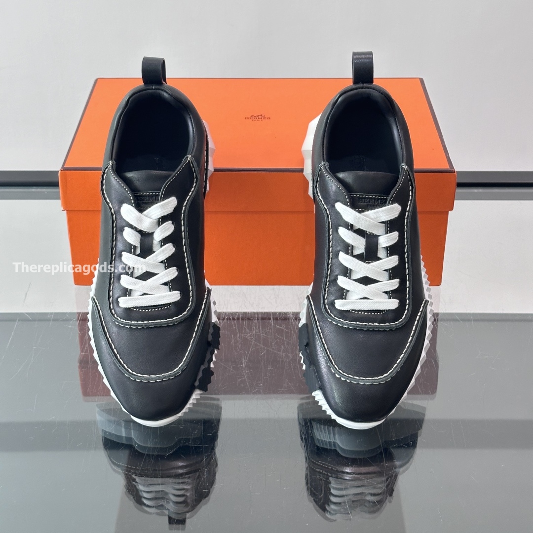 NEXT SNEAKERS BLACK CAFLSKIN LEATHER - H385