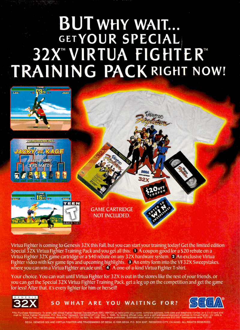 Image For Post | **Legacy**  
Virtua Fighter dispensed with sprite-based graphics, replacing them with flat-shaded quads rendered in real-time, by the Model 1's 3D-rendering hardware, allowing for effects and technologies that were impossible in sprite-based fighters, such as characters that could move in three dimensions, and a dynamic camera that could zoom, pan, and swoop dramatically around the arena. It has been credited with both introducing and popularizing the use of polygon-based graphics in fighting games.

1UP listed it as one of the 50 most important games of all time. They credited Virtua Fighter for creating the 3D fighting game genre, and more generally, demonstrating the potential of 3D polygon human characters (as the first to implement them in a useful way), showing the potential of realistic gameplay (introducing a character physics system and realistic character animations), and introducing fighting game concepts such as the ring-out and the block button.

At a time when fighting games were becoming increasingly focused on violence and shock value, the popularity of Virtua Fighter demonstrated that fighting games focused on gameplay were still commercially viable.[48] Game designer Yasuyuki Oda remarks being impressed by this video game while working for SNK.
