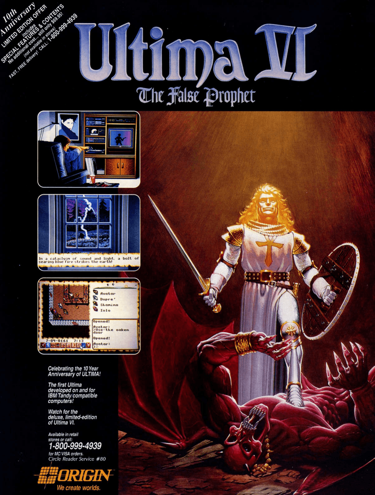 Image For Post | Ultima VI: The False Prophet, released by Origin Systems Inc. in 1990, is the sixth part in the role-playing video game series of Ultima. It is the third and final game in the "Age of Enlightenment" trilogy. Ultima VI sees the player return to Britannia, at war with a race of gargoyles from another land, struggling to stop a prophecy from ending their race. The player must help defend Britannia against these gargoyles, and ultimately discover the secrets about both lands and its peoples.