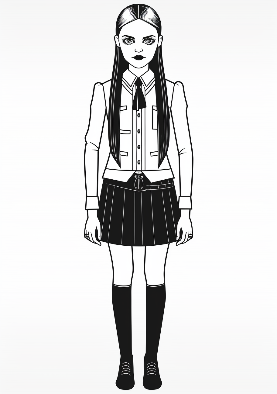 Wednesday Addams Full Length Portrait - Wallpaper - Image Chest - Free  Image Hosting And Sharing Made Easy