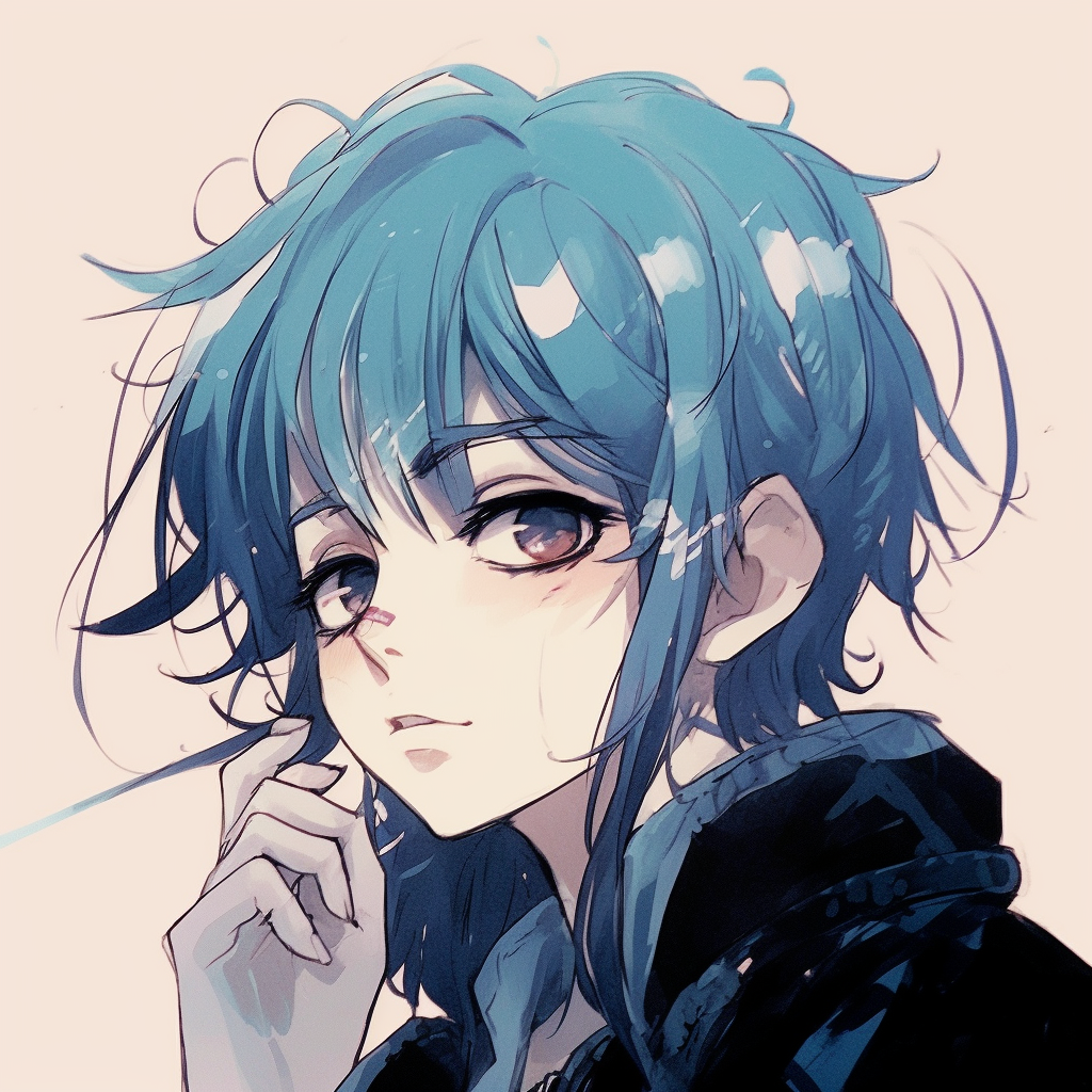 Image For Post | Anime boy deep in thought, attention to emotion detail, subtle coloring and minimalistic background. anime pfp aesthetic boy imagery - [Ultimate Anime PFP Aesthetic](https://hero.page/pfp/ultimate-anime-pfp-aesthetic)