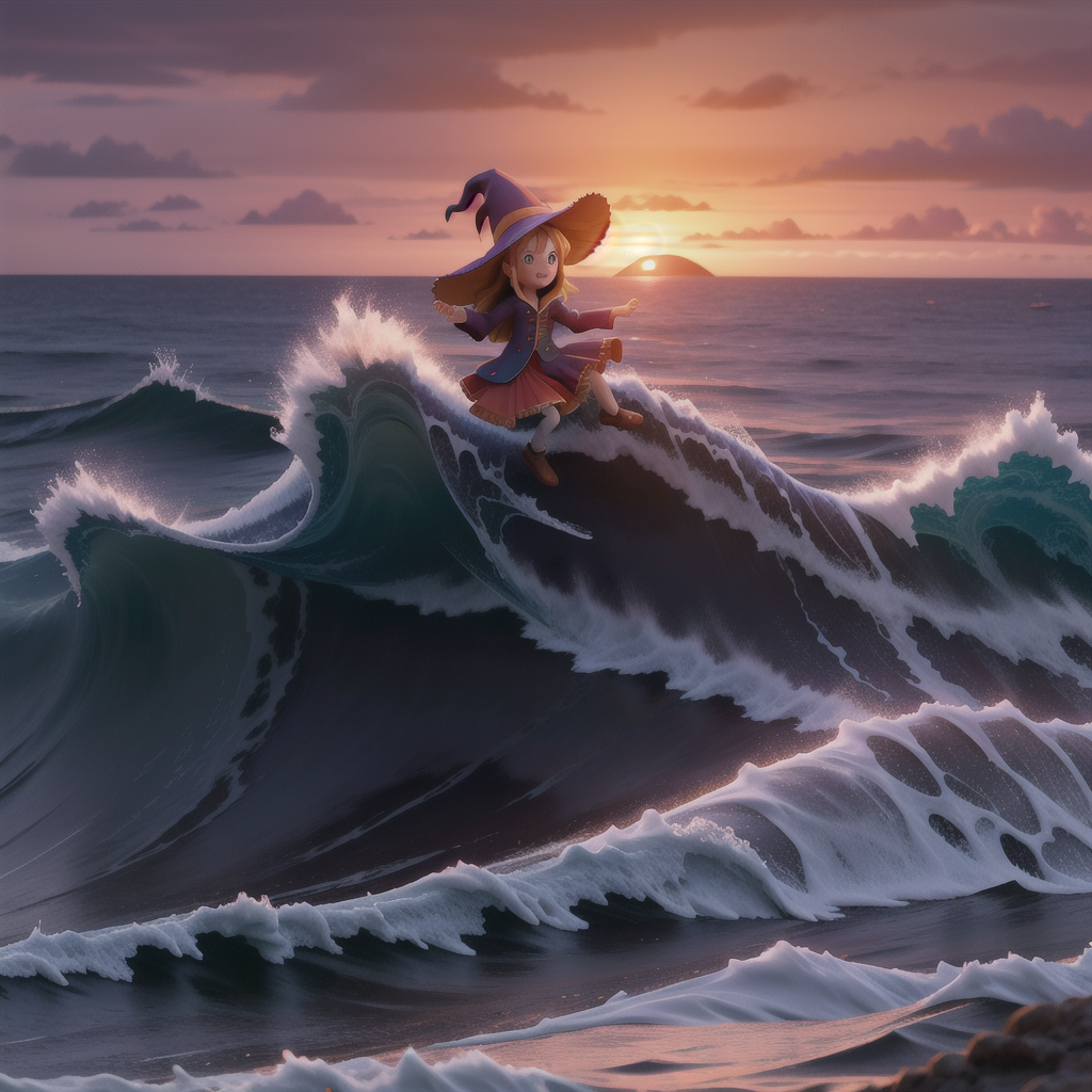 anime style art of sea tsunami | OpenArt