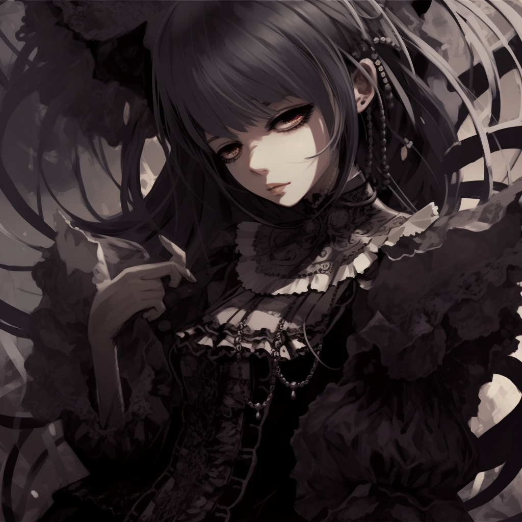 Image For Post | Gothic Lolita character from Black Butler in ruffled dress and elaborate headgear, with heavy use of dark colors and intricate details. popular goth anime characters pfp for discord. - [Goth Anime Girl PFP](https://hero.page/pfp/goth-anime-girl-pfp)