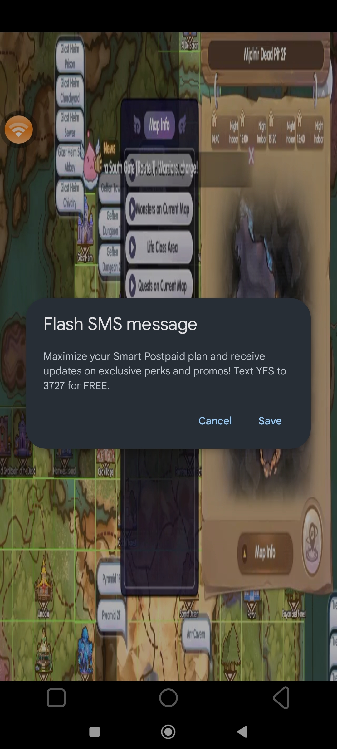 Smart&#39;s intrusive Flash SMS ads
