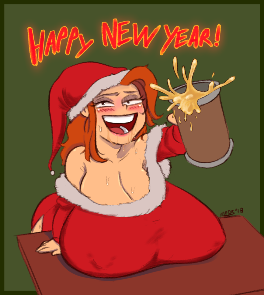 A drunk Halfling celebrates the new year