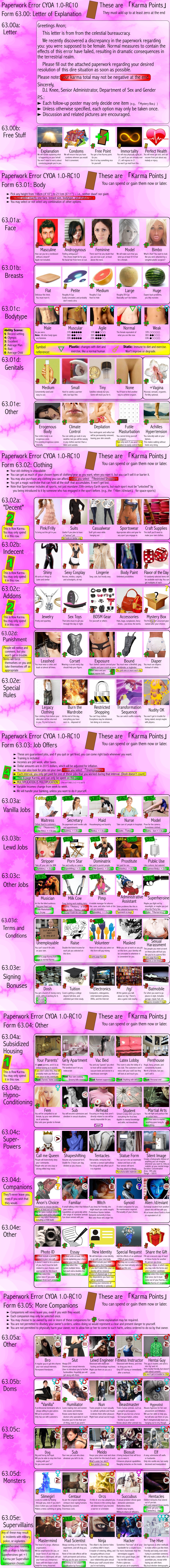 Interactive cyoa