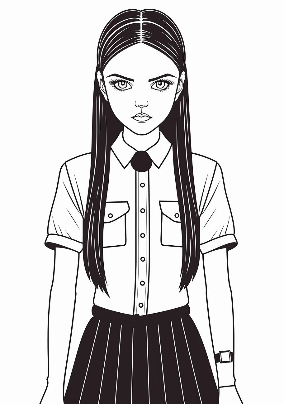 Edgy Wednesday Addams Broad Strokes - Wallpaper - Image Chest - Free ...