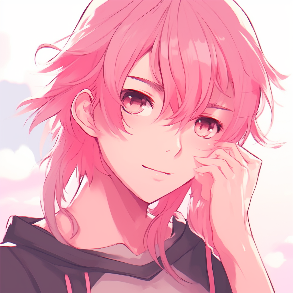 Anime Boy in Cherry Blossom Background - pink anime pfps for boys ...