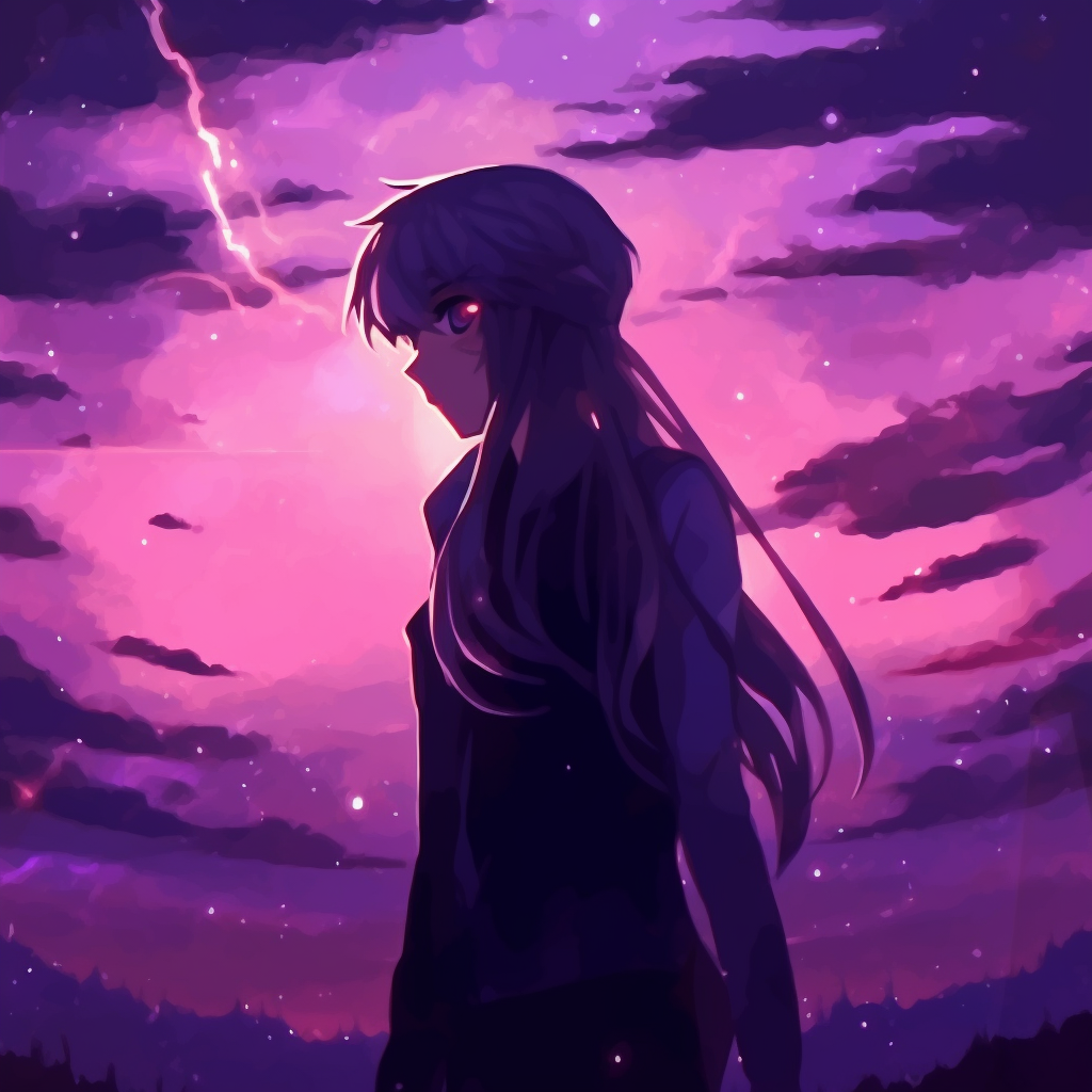 Anime Couple under Purple Sky - trending purple anime pfp gifs - Image  Chest - Free Image Hosting And Sharing Made Easy