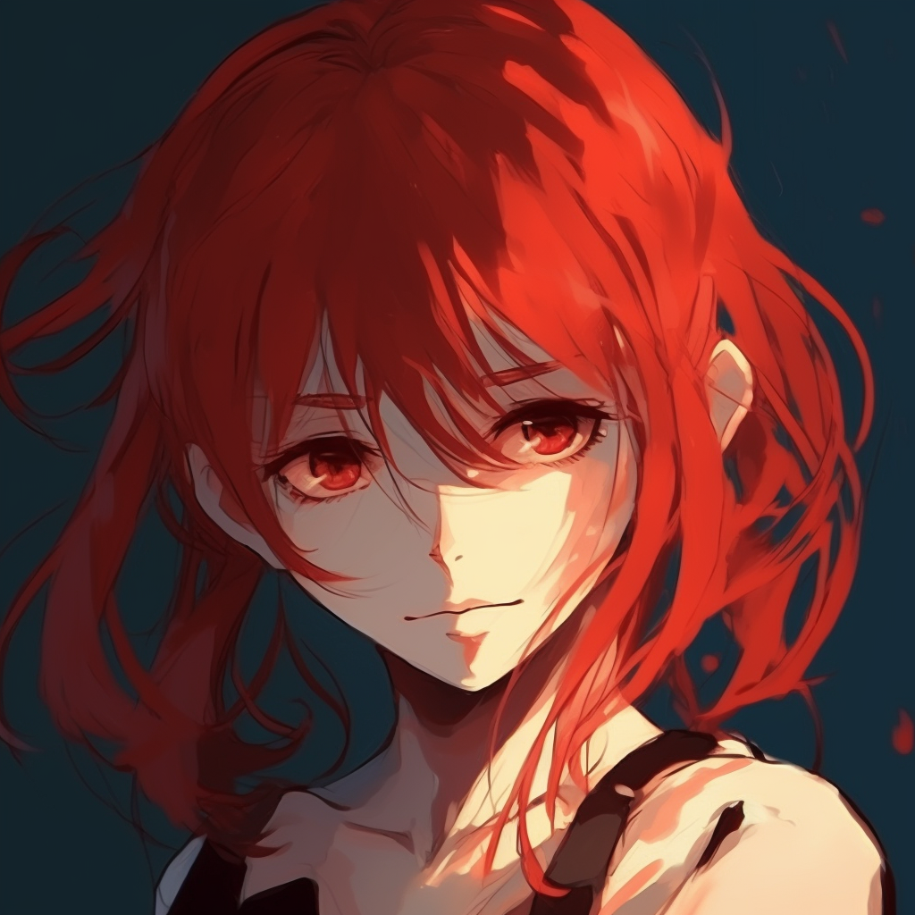 Anime Portrait in Red Shades - high-quality red anime 4k - Image Chest ...
