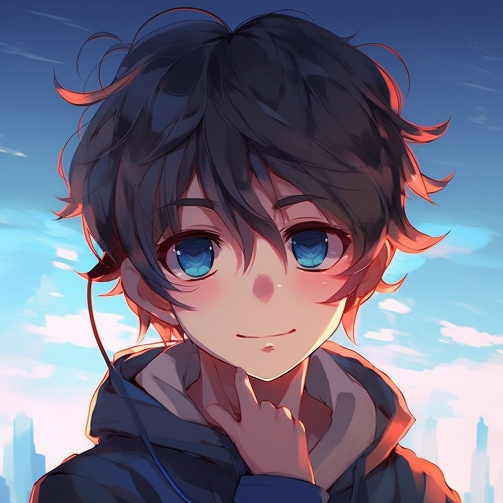 Anime Boy with Blue Hair - cute anime guy pfp choices - Image Chest ...