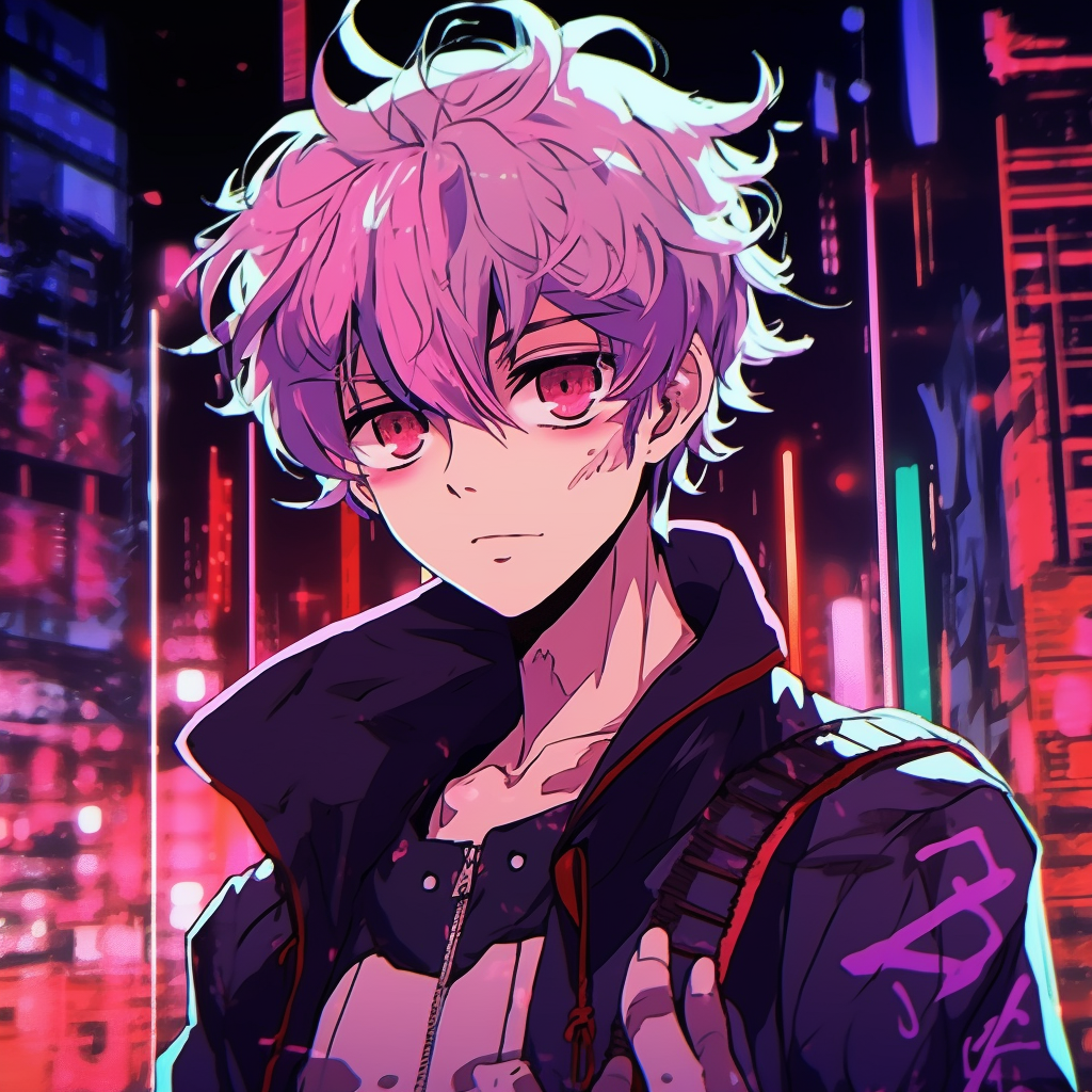 a beautiful portrait of a cute anime boy with pink | Stable Diffusion |  OpenArt