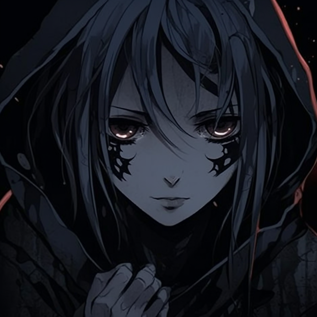 Ethereal Glow of Dark Anime Character - mysterious dark aesthetic