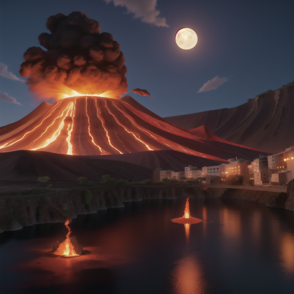 Anime volcanic eruption villain mechanic mountains garden HD 4K AI  Generated Art  Image Chest  Free Image Hosting And Sharing Made Easy