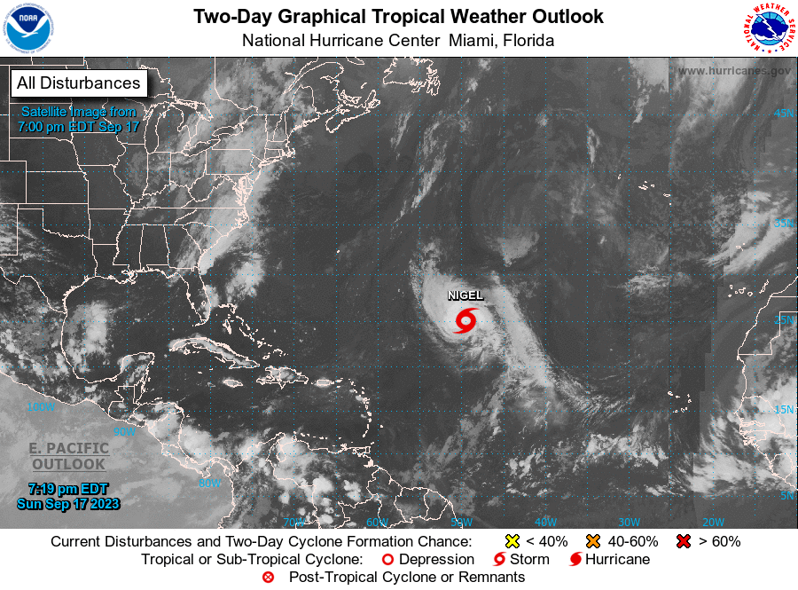 The NHC is monitoring an area off the coast of the southeastern United ...