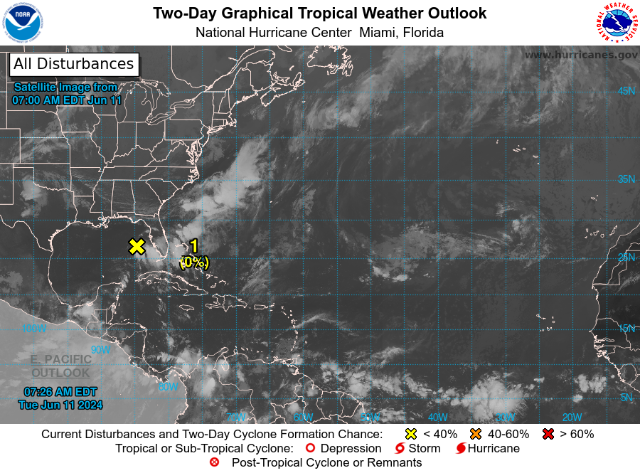 The NHC is monitoring an area off the southeastern coast of the United ...
