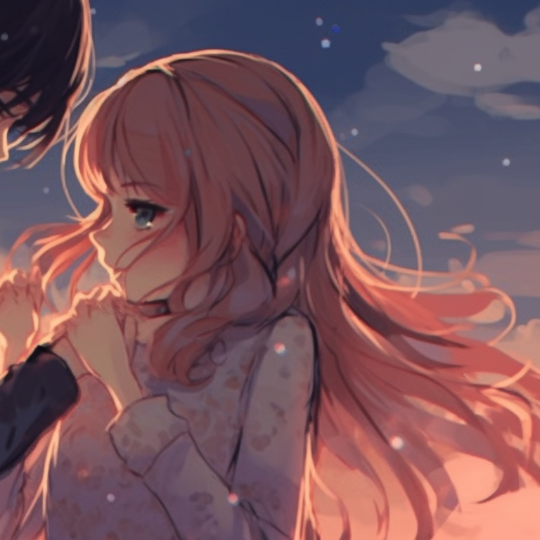 Image For Post | Two characters in a gentle embrace, pastel shades and serene expressions. captivating matching pfp for romantic couples pfp for discord. - [matching pfp for couples, aesthetic matching pfp ideas](https://hero.page/pfp/matching-pfp-for-couples-aesthetic-matching-pfp-ideas)
