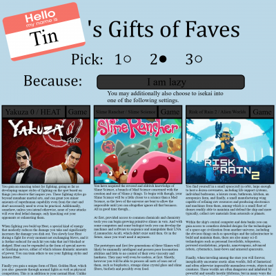 Image For Post Tin's Gifts of Faves