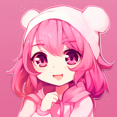 Image For Post | Anime girl with playful pink cat ears, cute and endearing design. trendy pink anime pfp designs - [Pink Anime PFP](https://hero.page/pfp/pink-anime-pfp)