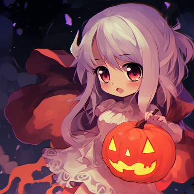 Image For Post | Anime couple presented as adorable ghosts, drawn in a chibi style with bright splashes of color. halloween anime couple pfp - [Halloween Anime PFP Collection](https://hero.page/pfp/halloween-anime-pfp-collection)
