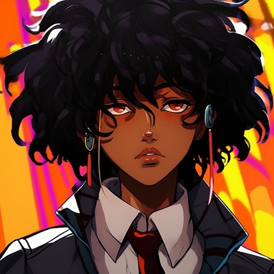 Image For Post | Action shot of a black anime girl, dynamic pose and fluid lines. creative black anime girl characters pfp - [Amazing Black Anime Characters pfp](https://hero.page/pfp/amazing-black-anime-characters-pfp)