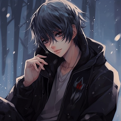 Image For Post | Angst-filled emo anime character, expressive lines and significant use of black and red. emo male anime pfp - [Male Anime PFP Hub](https://hero.page/pfp/male-anime-pfp-hub)