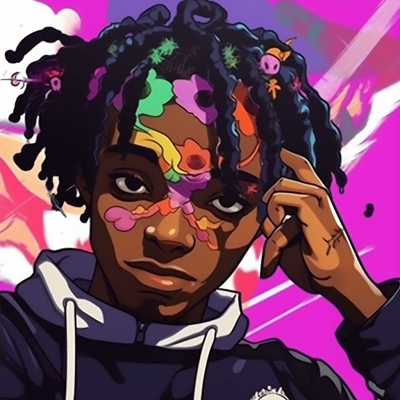 Image For Post | Villain character inspired by Playboi Carti's darker themes, featuring intense expressions and a bold color palette. anime pfp inspired by playboi carti - [Playboi Carti PFP Anime Art Collection](https://hero.page/pfp/playboi-carti-pfp-anime-art-collection)