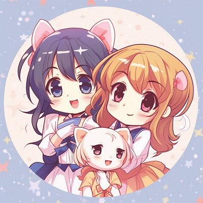 Image For Post | Cardcaptor Sakura and friends in chibi version showcasing vivid colors and cute expressions. anime 3 matching pfp for girls - [Anime 3 Matching Pfp Top Picks](https://hero.page/pfp/anime-3-matching-pfp-top-picks)