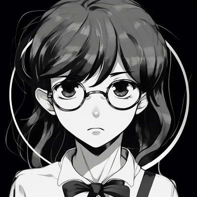 Image For Post | An elegant princess anime character wearing a frilly dress, delicate detailing shown in black and white. retro anime black and white pfp - [anime black and white pfp collection](https://hero.page/pfp/anime-black-and-white-pfp-collection)