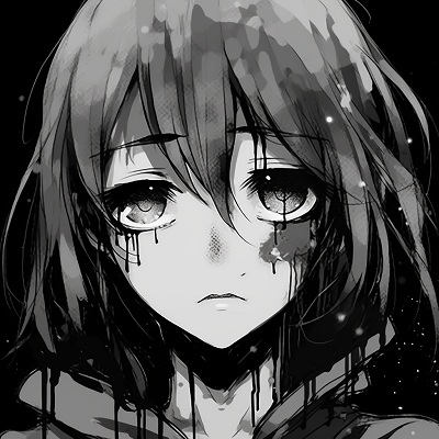 Image For Post Monochrome Anime Profile - grunge anime black and white pfp