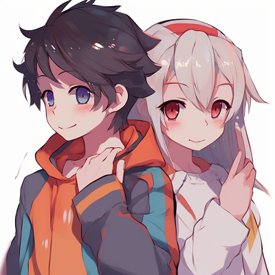 Image For Post | A close-up of an anime boy and girl showcasing their expressive faces and detailed hairstyles. matching pfp anime boy and girl - [Matching PFP Anime Gallery](https://hero.page/pfp/matching-pfp-anime-gallery)