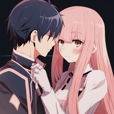 Image For Post Zero Two and Hiro's Sweet Moment - matching pfp anime for lovers