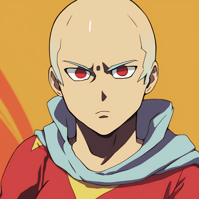 Image For Post | Close-up of Saitama's amused expression, simplistic design and exaggerated facial features. matched sets of funny anime pfps - [Funny Anime PFP Gallery](https://hero.page/pfp/funny-anime-pfp-gallery)