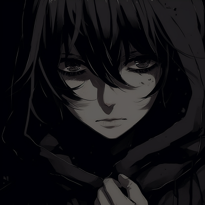 Image For Post | Portrait of anime boy hiding in darkness, high contrast and deep shadows. mysterious dark anime pfp boy - [Dark Aesthetic Anime PFP Collection](https://hero.page/pfp/dark-aesthetic-anime-pfp-collection)