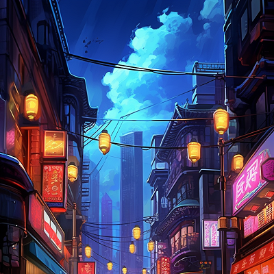 Image For Post Neon Urban Nights Rainy Street - Wallpaper